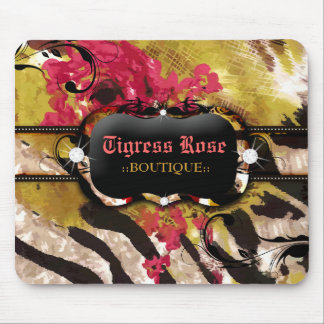 311 Tigress Zebra Rose Mousepad