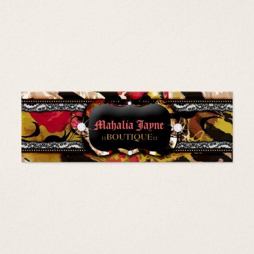 311 Tigress Zebra Rose Price Tags Business Card