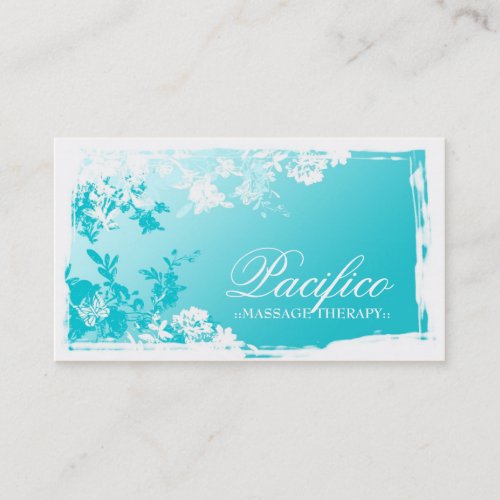 311-TRANQUIL GARDEN BLUE FADE BUSINESS CARD TEMPLATES