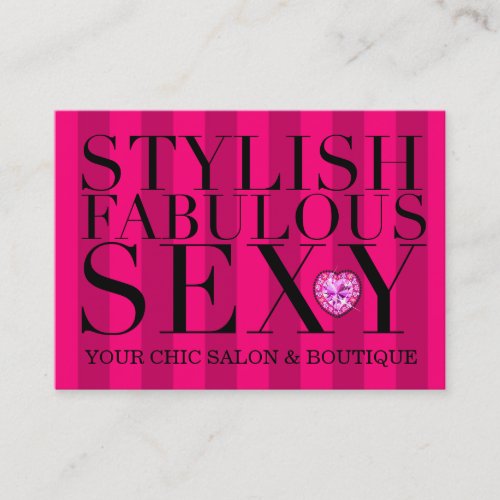 311 Tres Chic Pink Stripes Business Cards