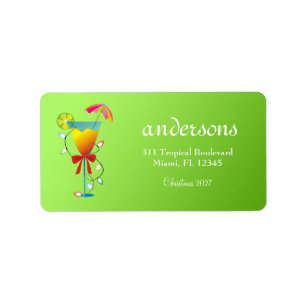 311 Tropical Paradise Christmas Lime Green Label