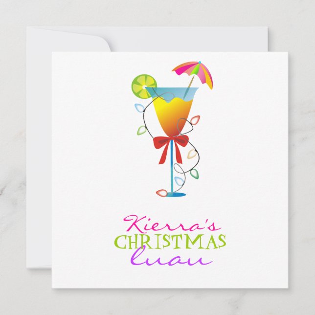 311-Tropical Paradise Christmas Luau Invitation (Front)