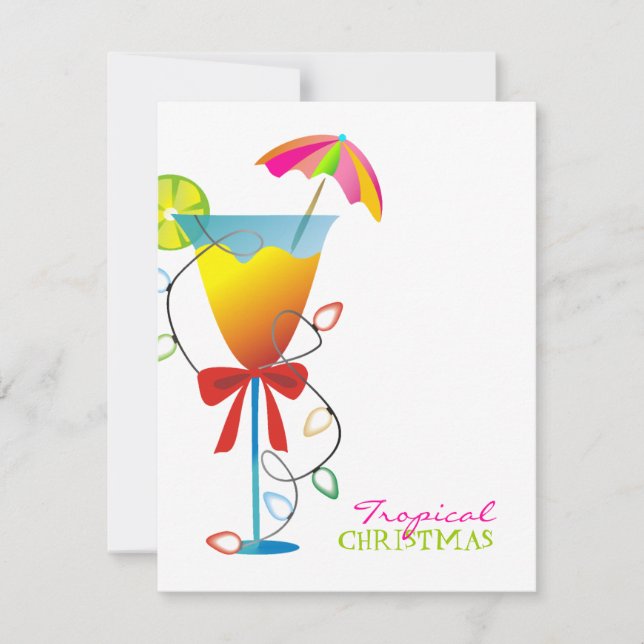 311-Tropical Paradise Christmas Luau Invitation (Front)
