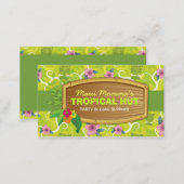 311-Tropical Tiki - Lime Green Business Card (Front/Back)
