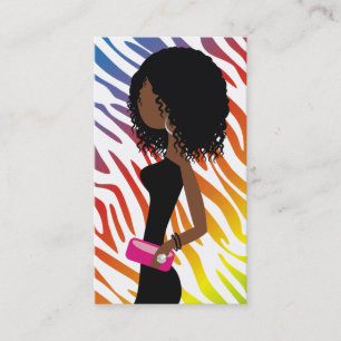 311-True Colors Rainbow A American Fashionista Business Card