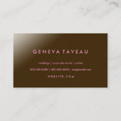 311-Upscale Gourmet Chocolate Business Card (Back)