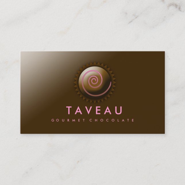 311-Upscale Gourmet Chocolate Business Card (Front)