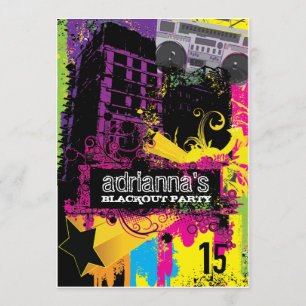 311 Urban Setting Blackout Party Invitation