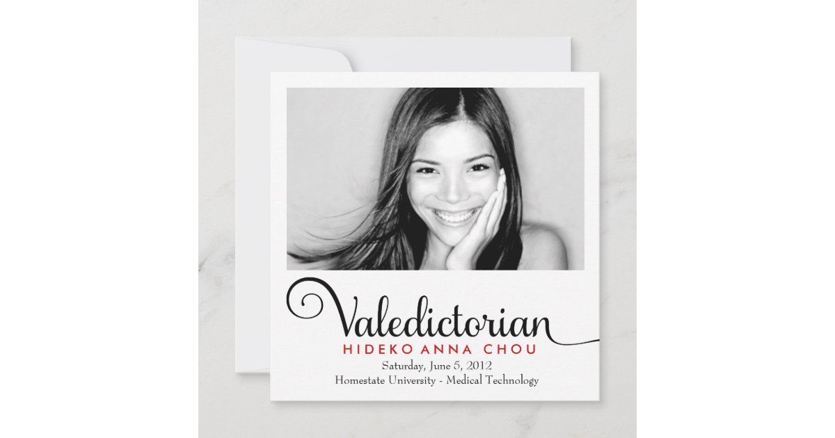 311 Valedictorian Graduation Announcement Zazzle