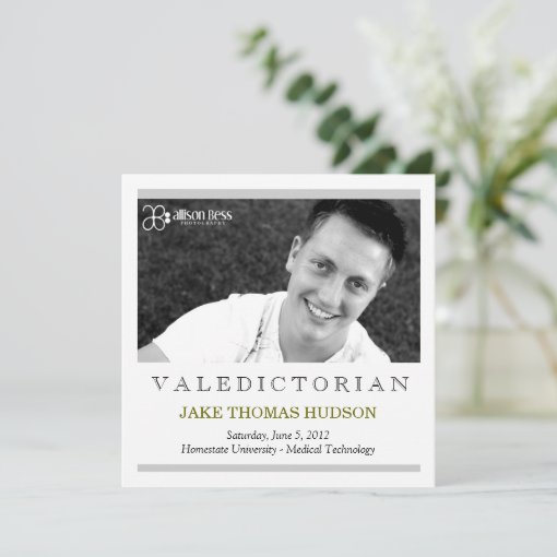 311 Valedictorian Graduation Announcement Zazzle