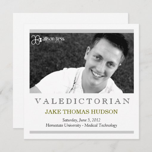 311 Valedictorian Graduation Announcement Zazzle
