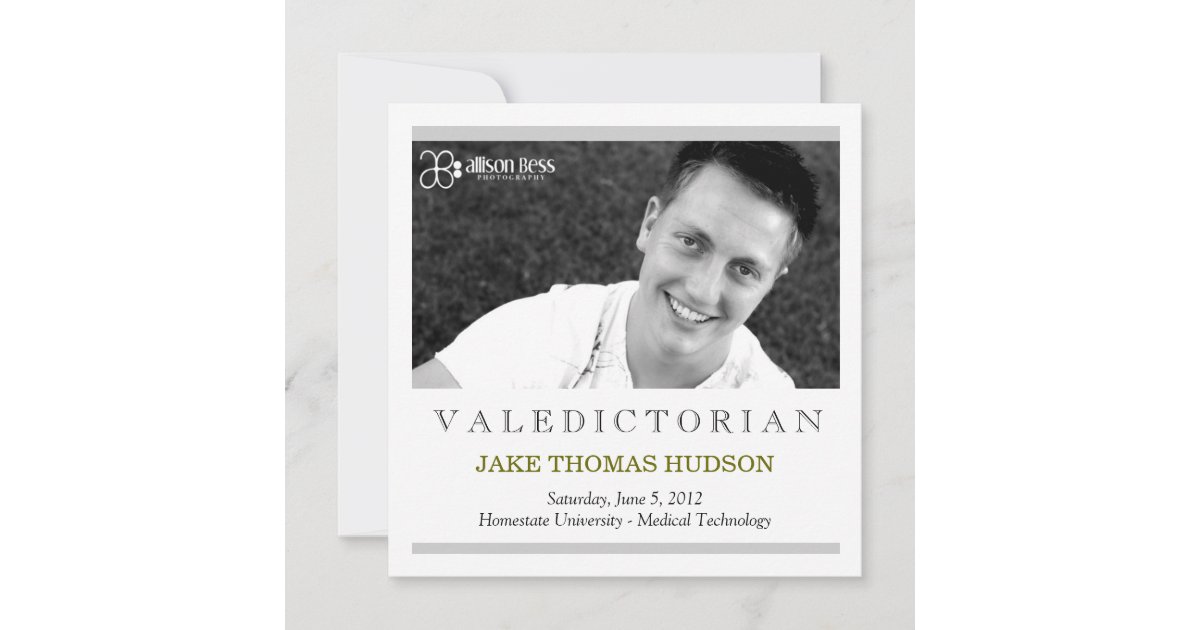 311 Valedictorian Graduation Announcement Zazzle