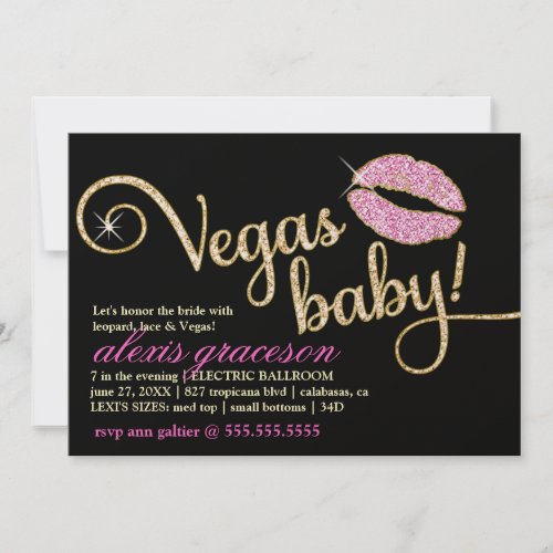 311 Vegas Baby Glitzy Kiss Metallic Card