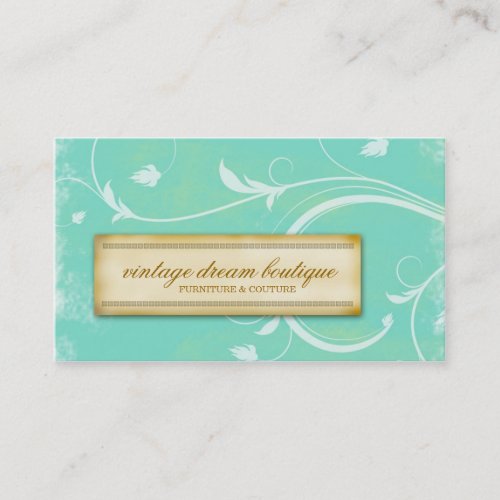 311-Vintage Mint Dream Business Card Template