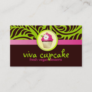 311 Viva Cupcake Green Business Card