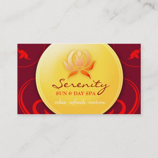 Customizable 311 Warm Spa Delight Business Card Template