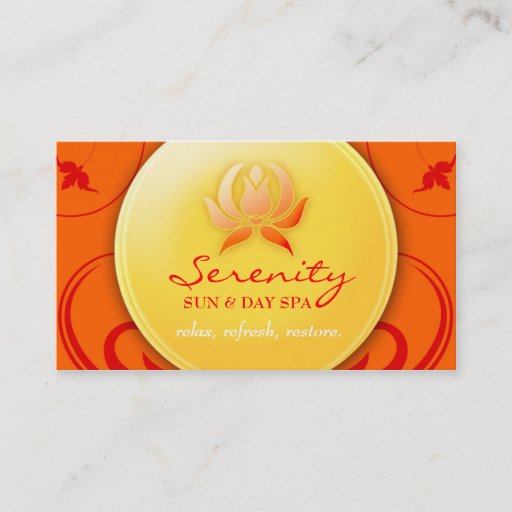 Customizable 311 Warm Spa Delight Business Card