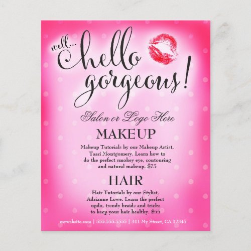 311 Well Hello Gorgeous Pink Lip Beauty Flyer