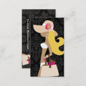 311 White Bikini Pink Floral Fashionista Blonde Business Card (Front/Back)