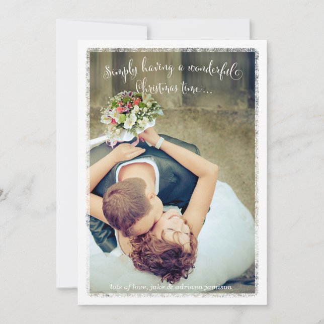 311 White Simply Having a Wonderful Holiday Photo Card (Front)