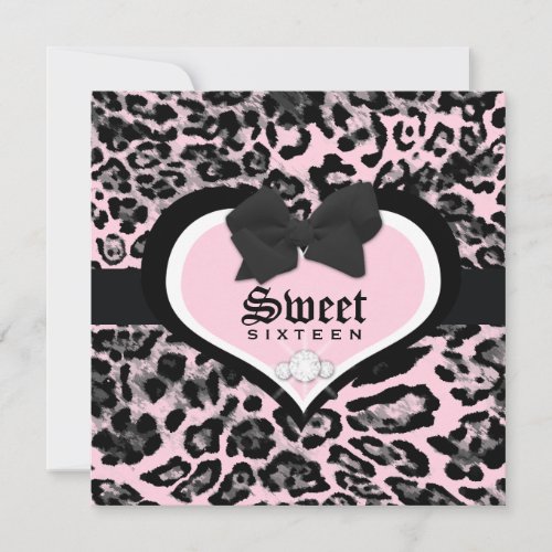 311 Wild at Heart Sweet Sixteen  Quinceanera Invitation