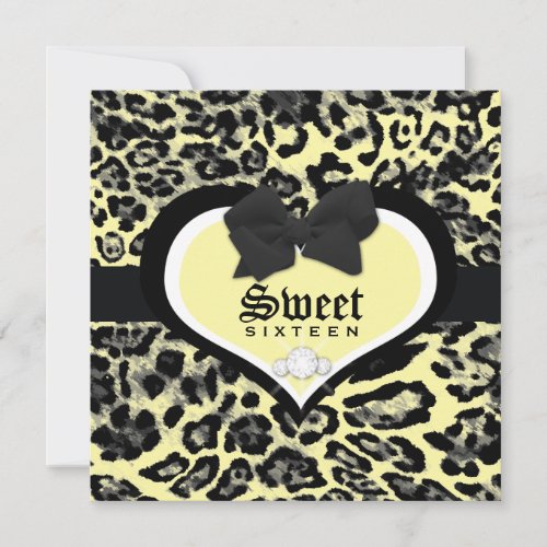 311 Wild at Heart Sweet Sixteen  Quinceanera Invitation