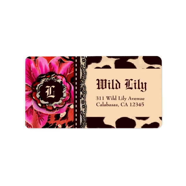 311 Wild Lily Leopard Pink Label (Front)