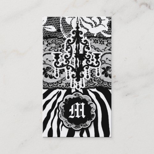 311  Wild Mix N' Match Gray Zebra Business Card Template