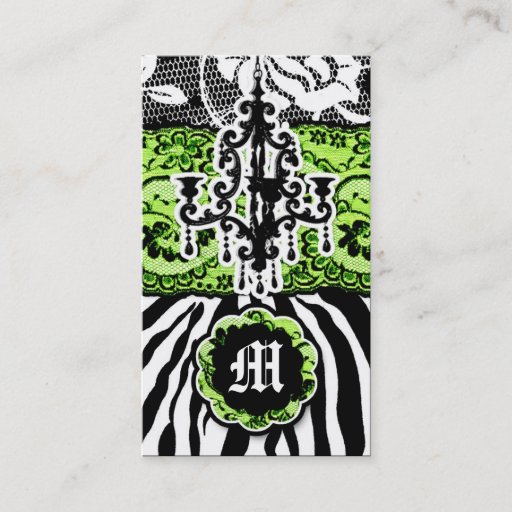 Customizable 311 Wild Mix n Match Lime Business Card
