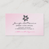 311 Wild Zebra Flower Pink Diamond B Business Card (Back)