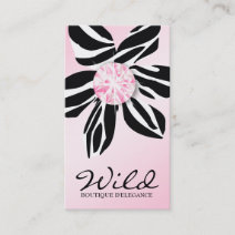 311 Wild Zebra Flower | Pink Diamond Business Card
