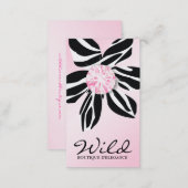 311 Wild Zebra Flower | Pink Diamond Business Card (Front/Back)