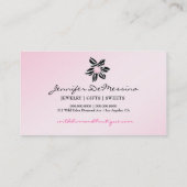 311 Wild Zebra Flower | Pink Diamond Business Card (Back)