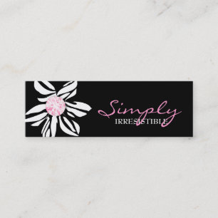 311 Wild Zebra Flower Pink Diamond Mini Business Card