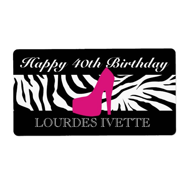 311 Zebra Heel Pink Label (Front)