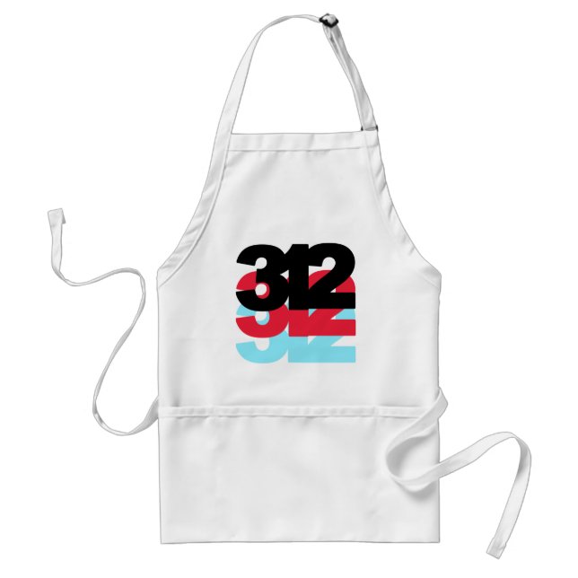 312 Area Code Adult Apron (Front)