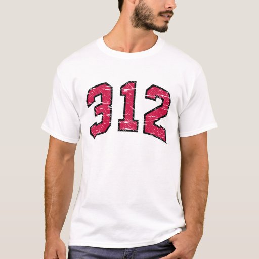 312 (Area Code) T-shirt | Zazzle