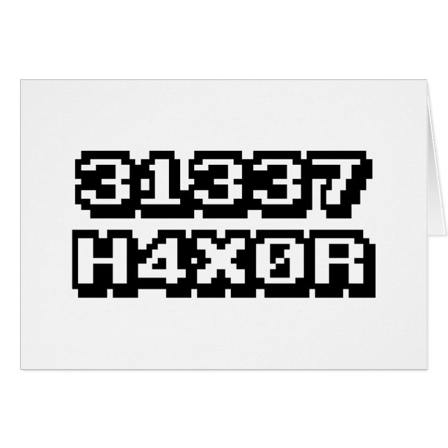 31337 H4X0R (Front Horizontal)