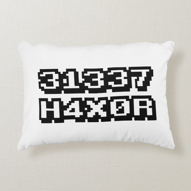 31337 H4X0R ACCENT PILLOW (Front)