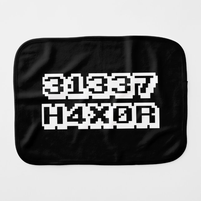 31337 H4X0R BURP CLOTH (Front Horizontal)
