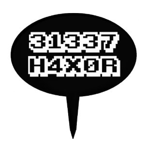 31337 H4X0R CAKE TOPPER