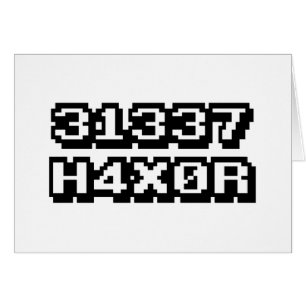 31337 H4X0R CARDS
