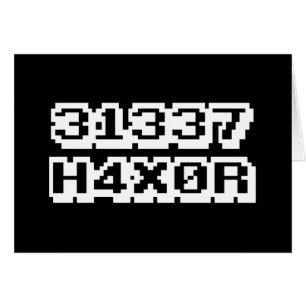 31337 H4X0R CARDS