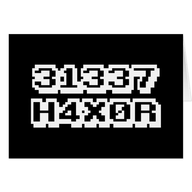 31337 H4X0R CARDS (Front Horizontal)