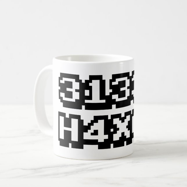 31337 H4X0R COFFEE MUG (Front Left)