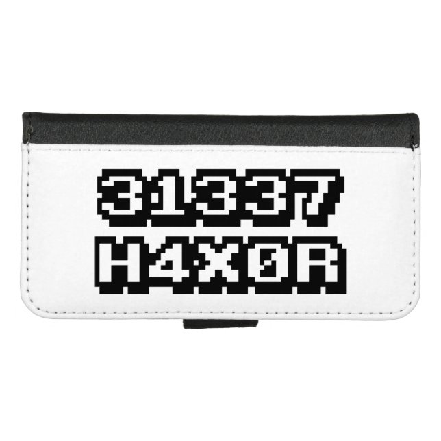 31337 H4X0R iPhone WALLET CASE (Front (Horizontal))