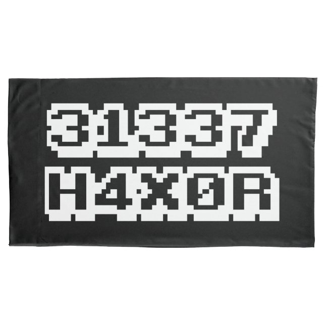 31337 H4X0R PILLOW CASE (Front-Left)