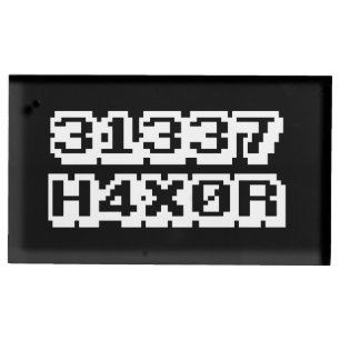 31337 H4X0R PLACE CARD HOLDER