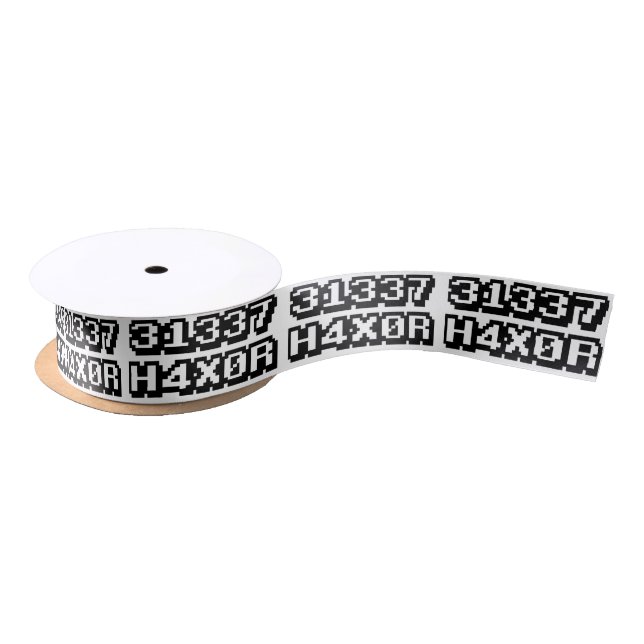31337 H4X0R SATIN RIBBON (Spool)