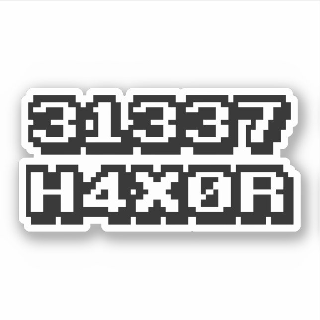 31337 H4X0R STICKER (Front)